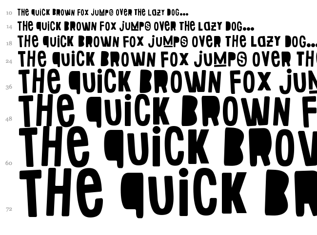 Fake Smiths font waterfall